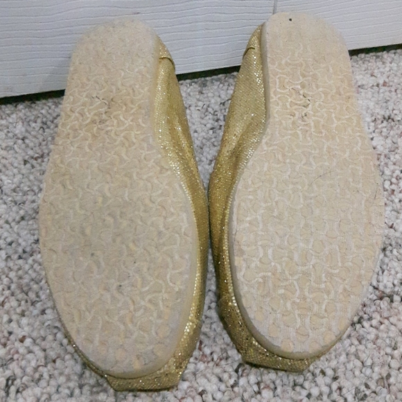 Toms Gold Glitter Women's Shoes - Size 6 - Picture 3 of 3